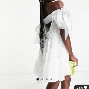 ASOS Off the Shoulder Mini Dress - White - Size 2
